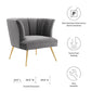 Modway Veronica Channel Tufted Performance Velvet Armchair FredCo