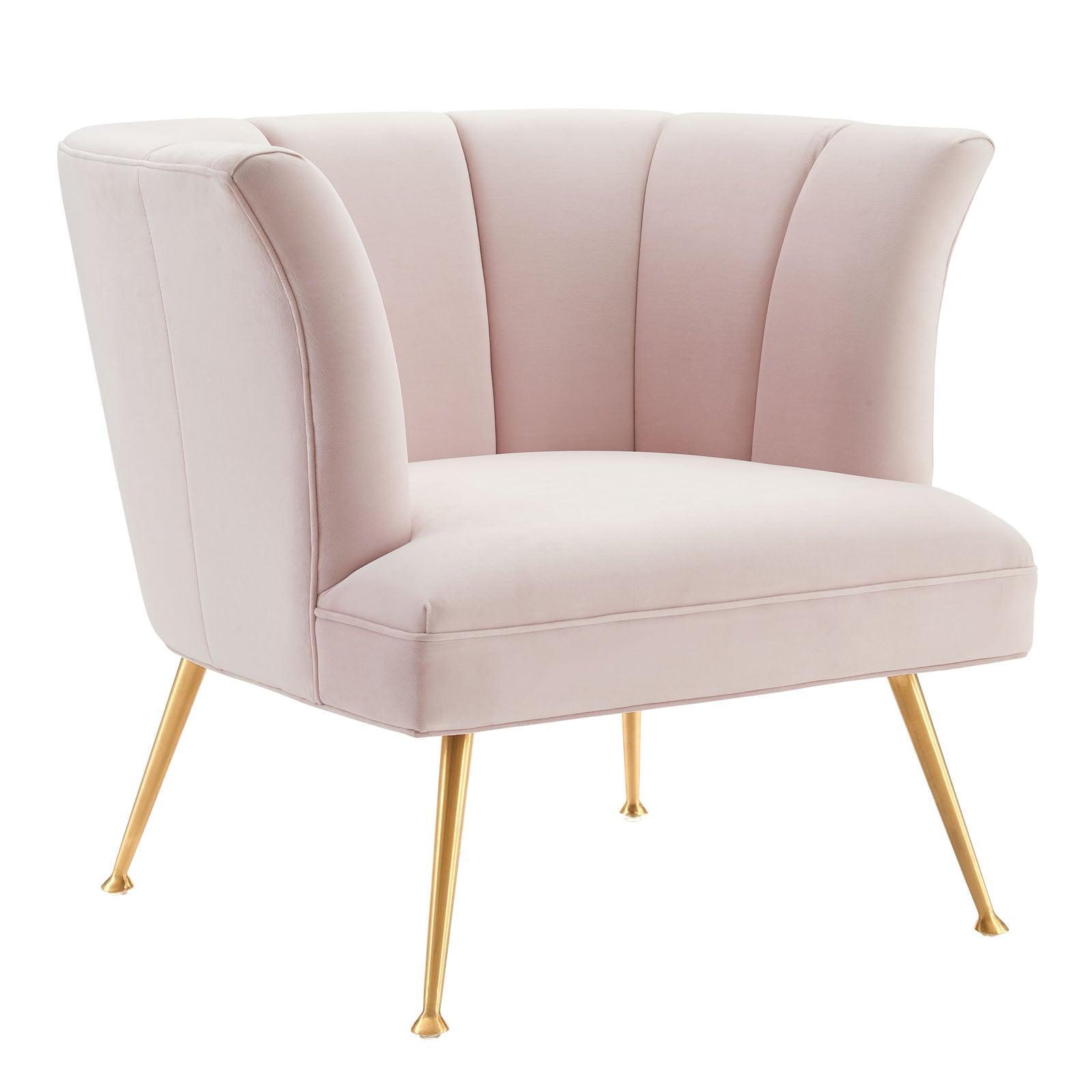 Modway Veronica Channel Tufted Performance Velvet Armchair FredCo
