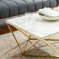Modway Vertex Gold Metal Stainless Steel Coffee Table FredCo