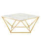 Modway Vertex Gold Metal Stainless Steel Coffee Table FredCo