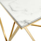 Modway Vertex Gold Metal Stainless Steel End Table FredCo