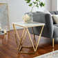 Modway Vertex Gold Metal Stainless Steel End Table FredCo