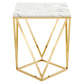 Modway Vertex Gold Metal Stainless Steel End Table FredCo