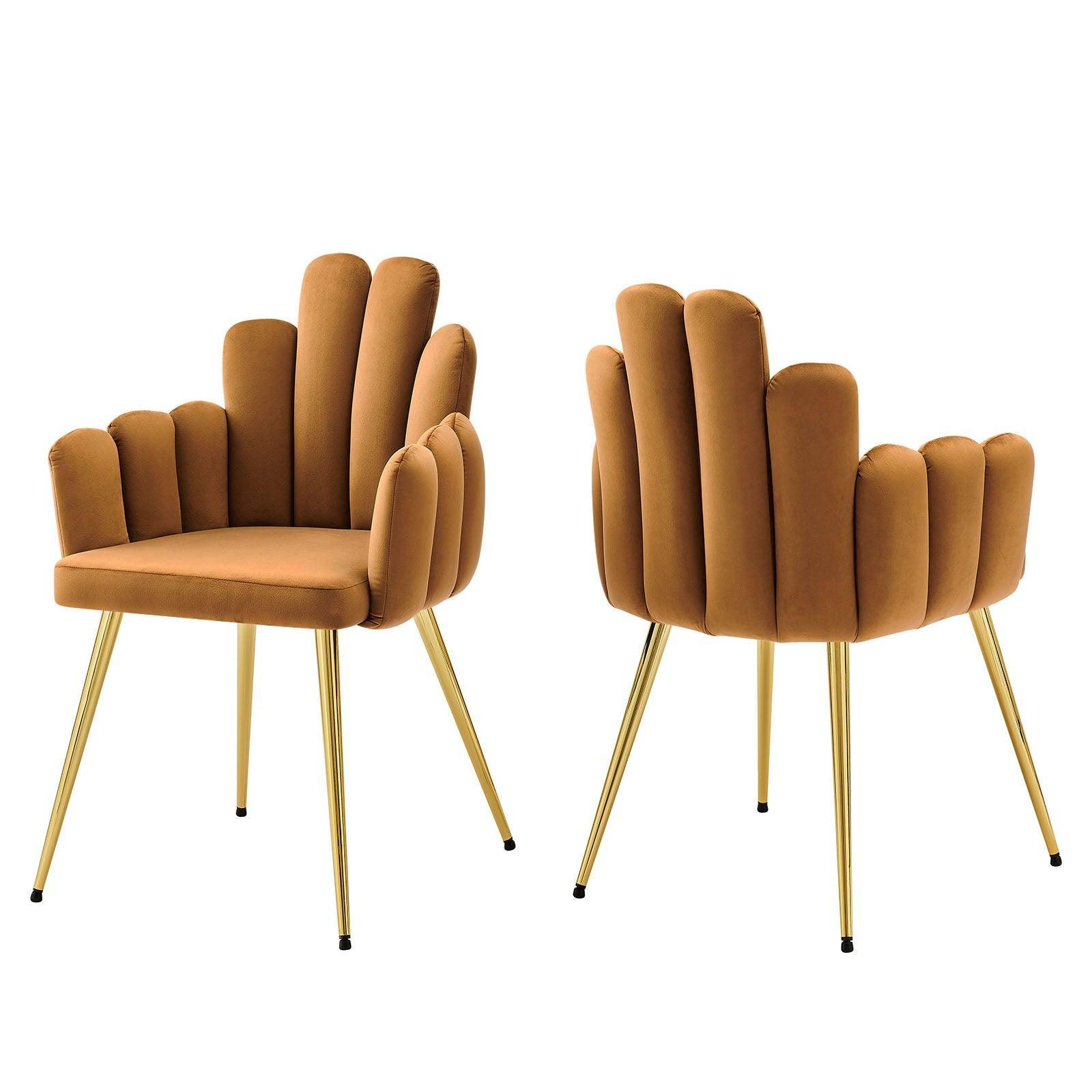 Modway Viceroy Performance Velvet Dining Chair Set of 2 FredCo