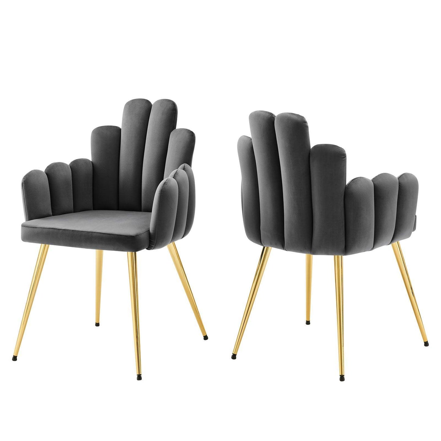 Modway Viceroy Performance Velvet Dining Chair Set of 2 FredCo