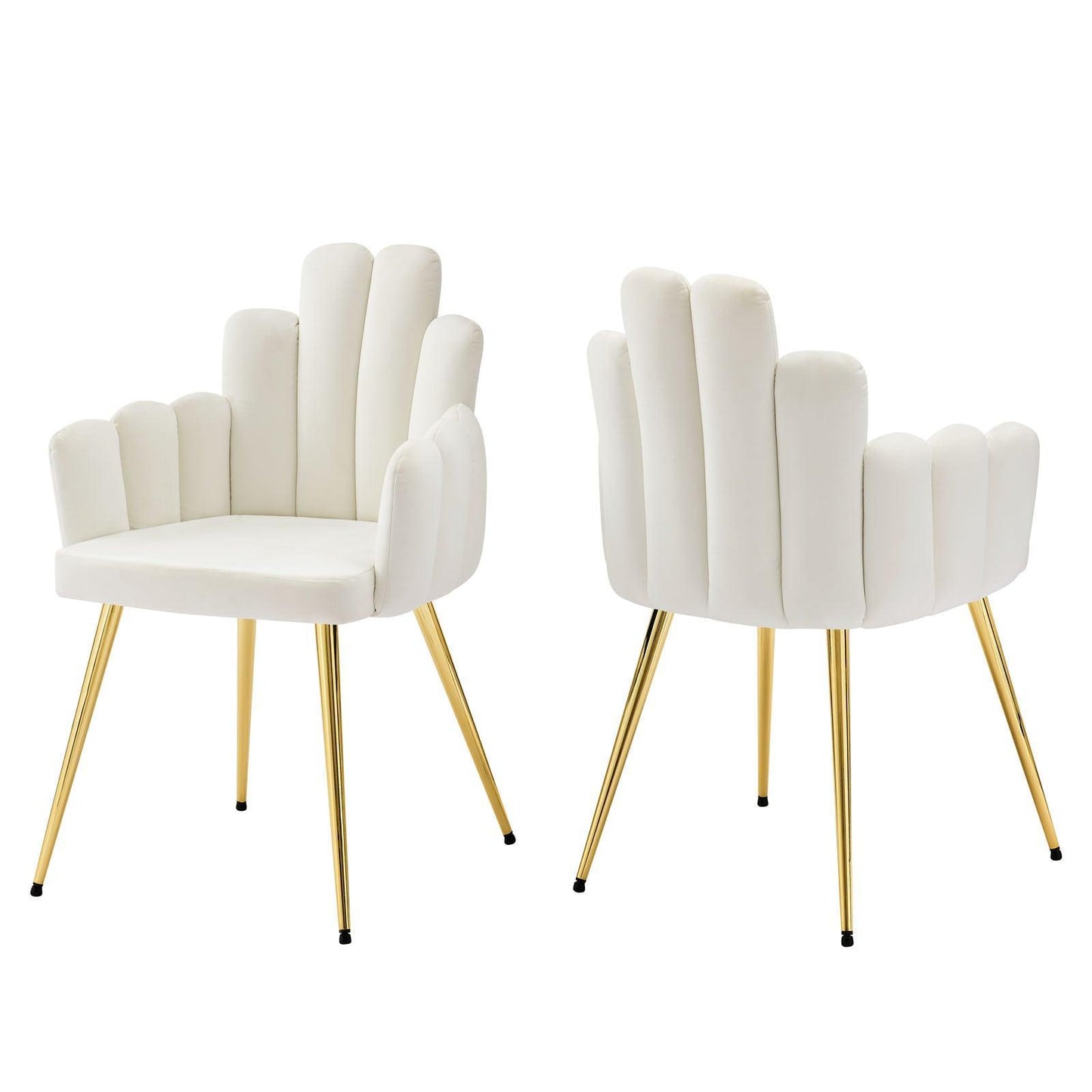 Modway Viceroy Performance Velvet Dining Chair Set of 2 FredCo