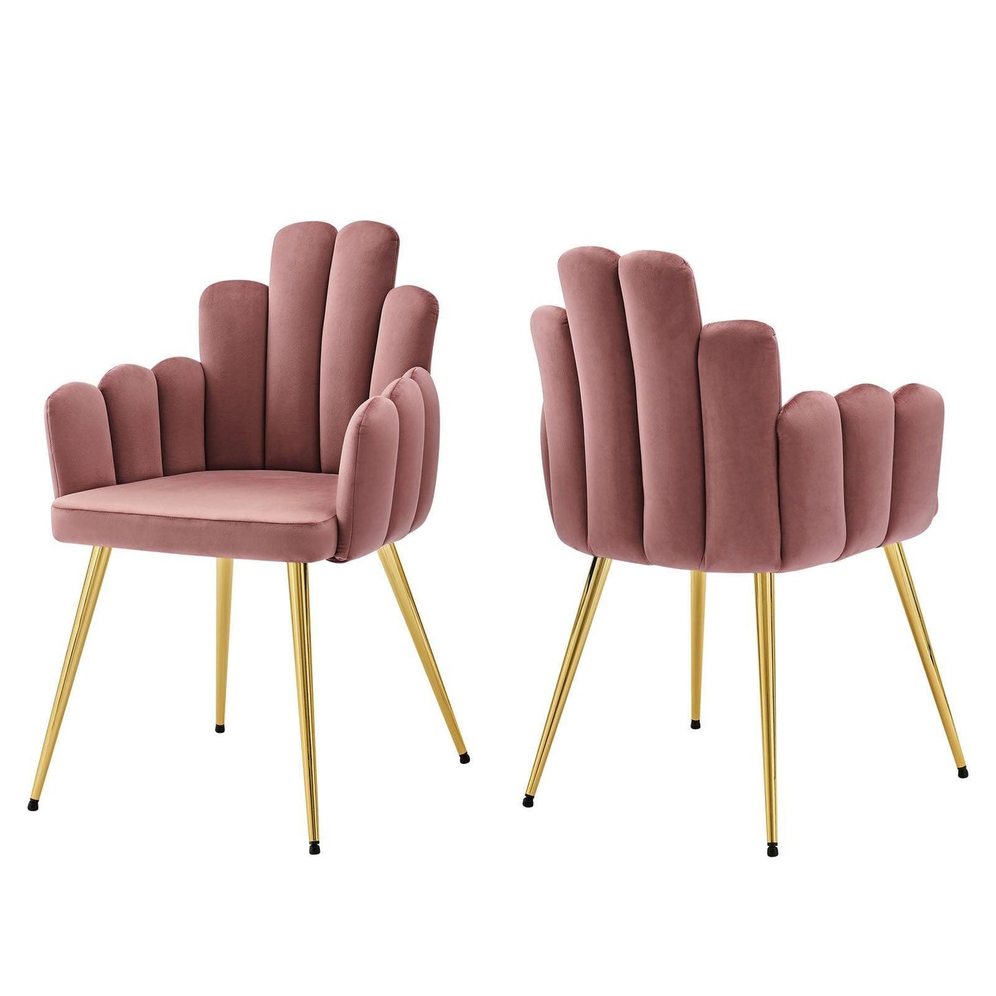 Modway Viceroy Performance Velvet Dining Chair Set of 2 FredCo