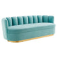 Modway Victoria Channel Tufted Performance Velvet Sofa FredCo