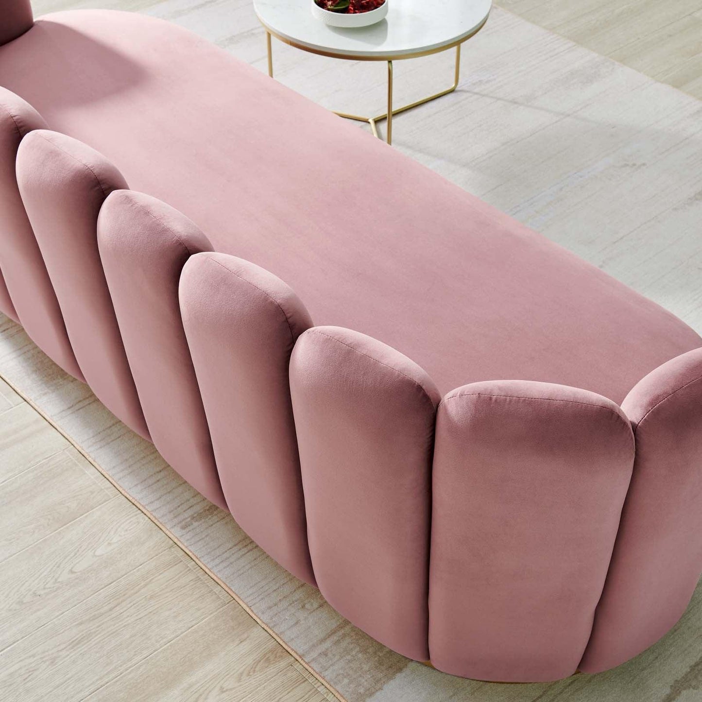 Modway Victoria Channel Tufted Performance Velvet Sofa FredCo