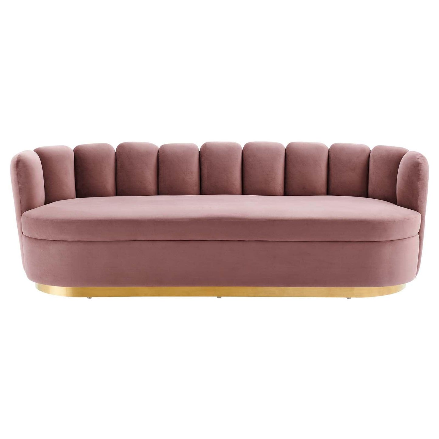 Modway Victoria Channel Tufted Performance Velvet Sofa FredCo