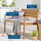 Modway Viewscape Outdoor Patio Ash Wood Loveseat FredCo