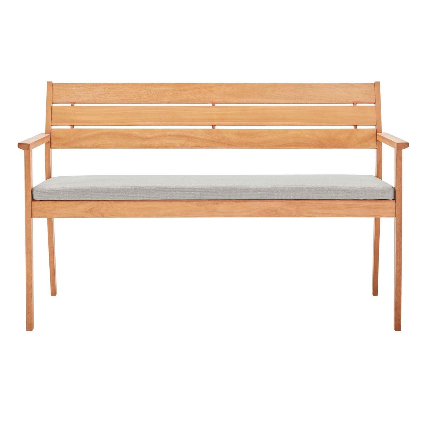 Modway Viewscape Outdoor Patio Ash Wood Loveseat FredCo
