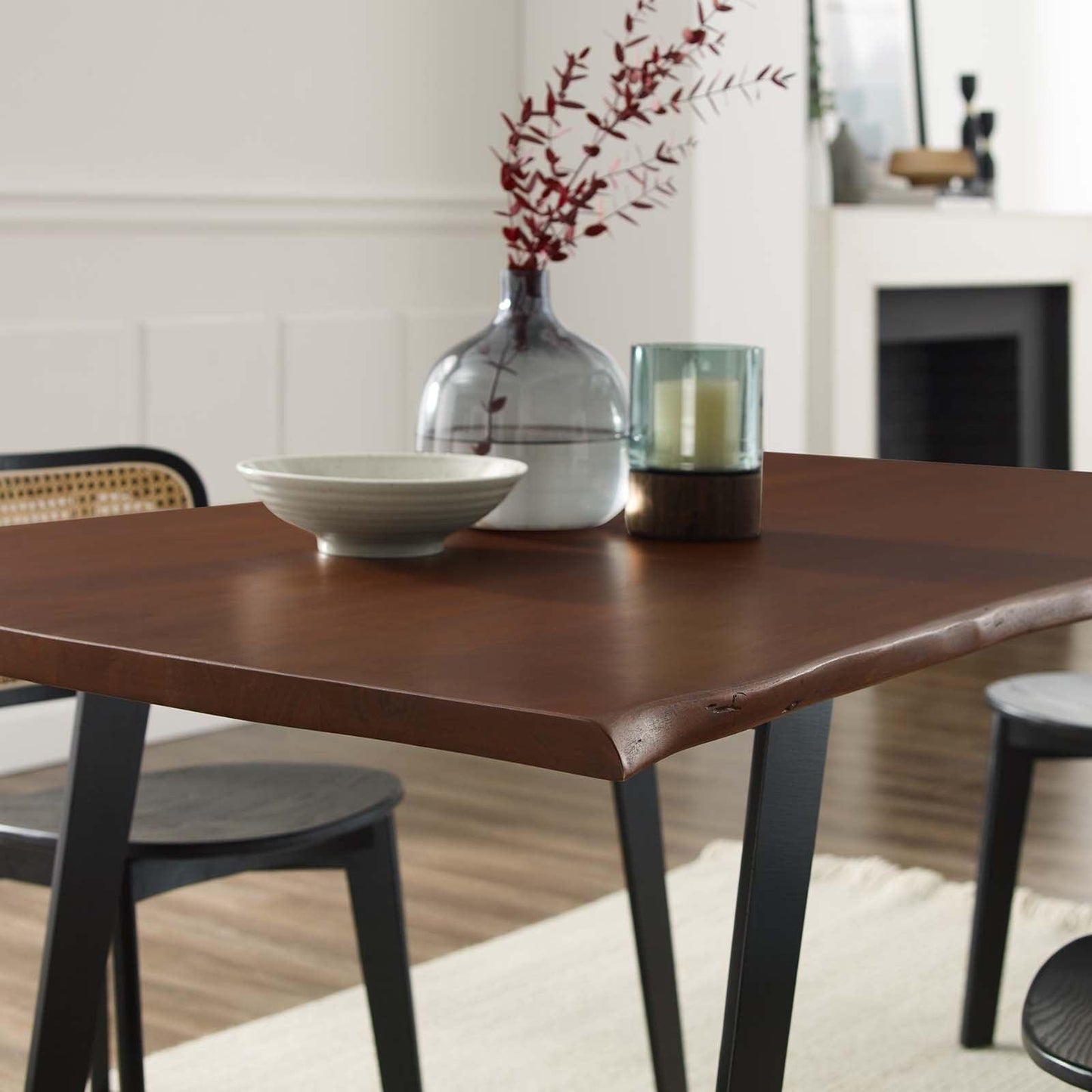 Modway Viggo 60" Live Edge Acacia Wood Acacia Wood Dining Table FredCo