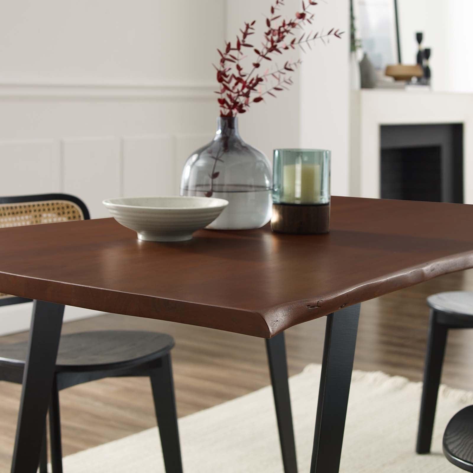 Modway Viggo 60" Live Edge Acacia Wood Acacia Wood Dining Table FredCo