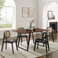Modway Viggo 60" Live Edge Acacia Wood Acacia Wood Dining Table FredCo