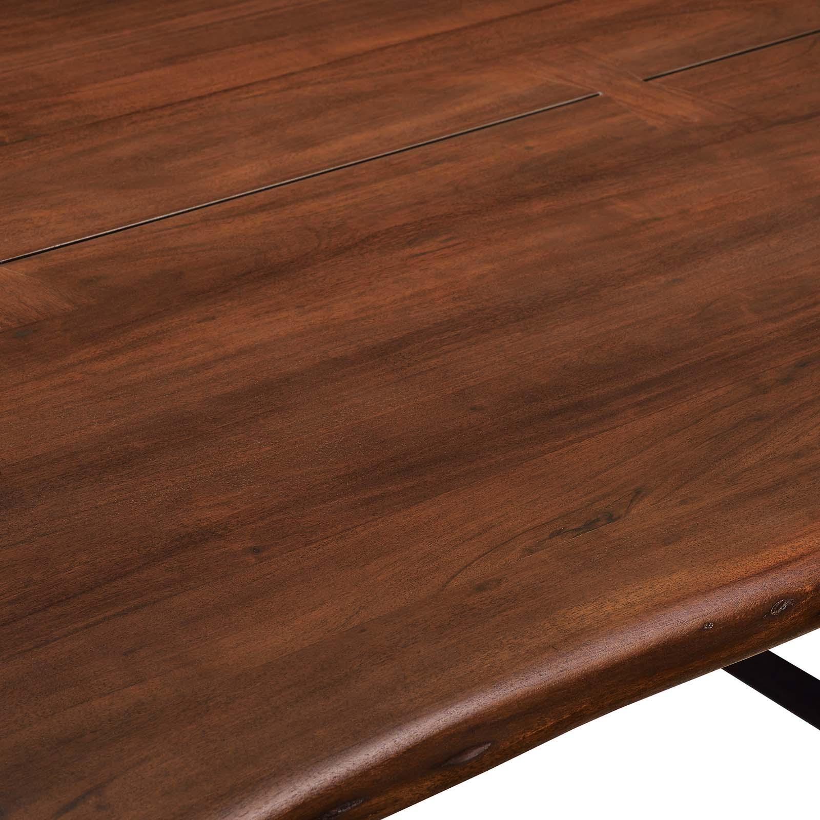 Modway Viggo 74" Live Edge Acacia Wood Dining Table FredCo