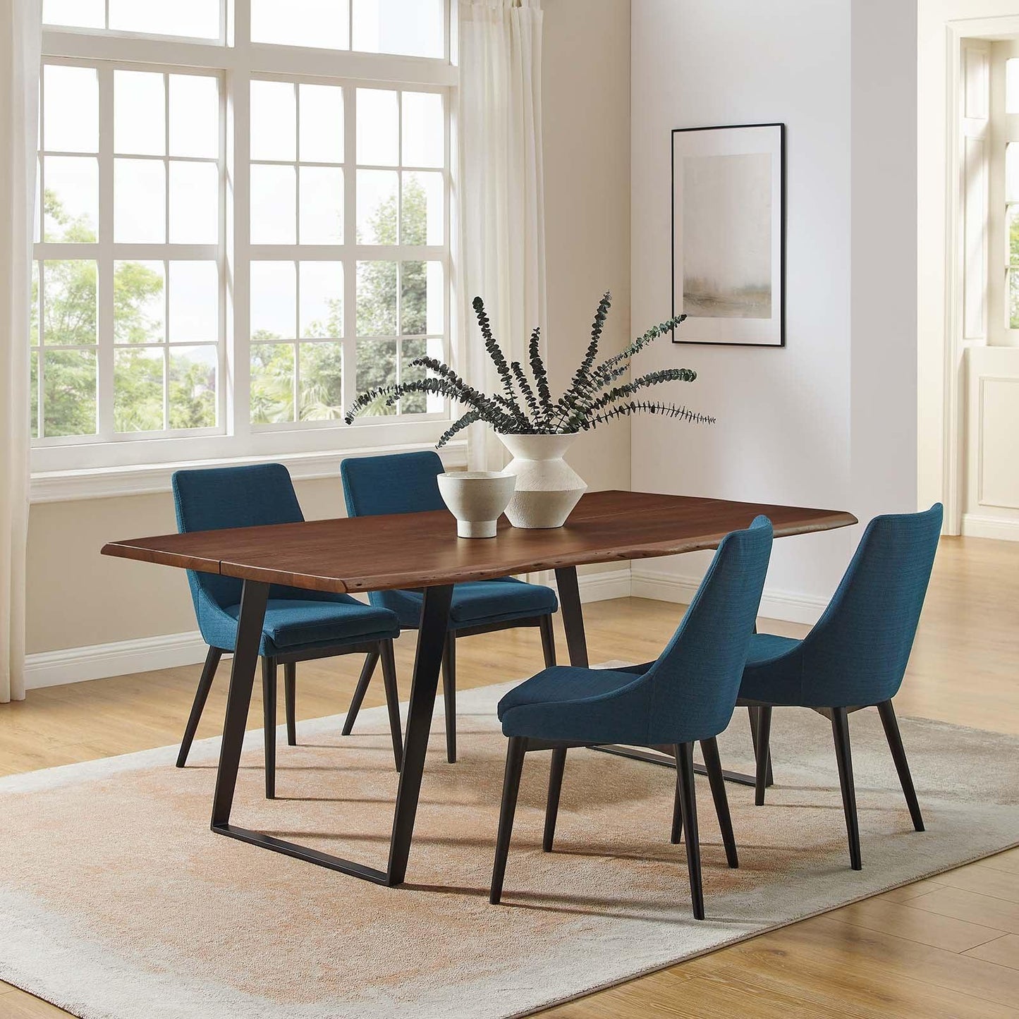 Modway Viggo 74" Live Edge Acacia Wood Dining Table FredCo