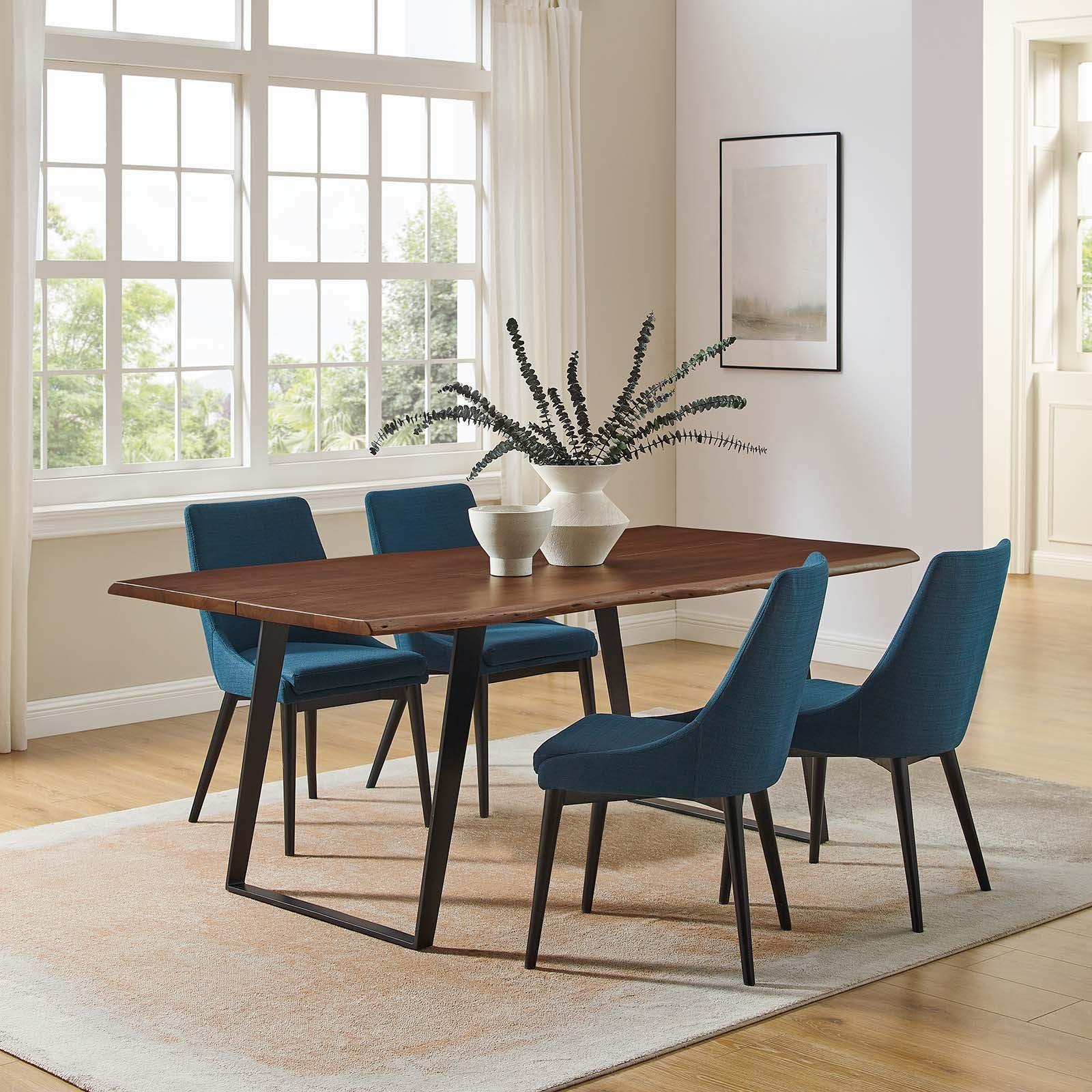 Modway Viggo 74" Live Edge Acacia Wood Dining Table FredCo