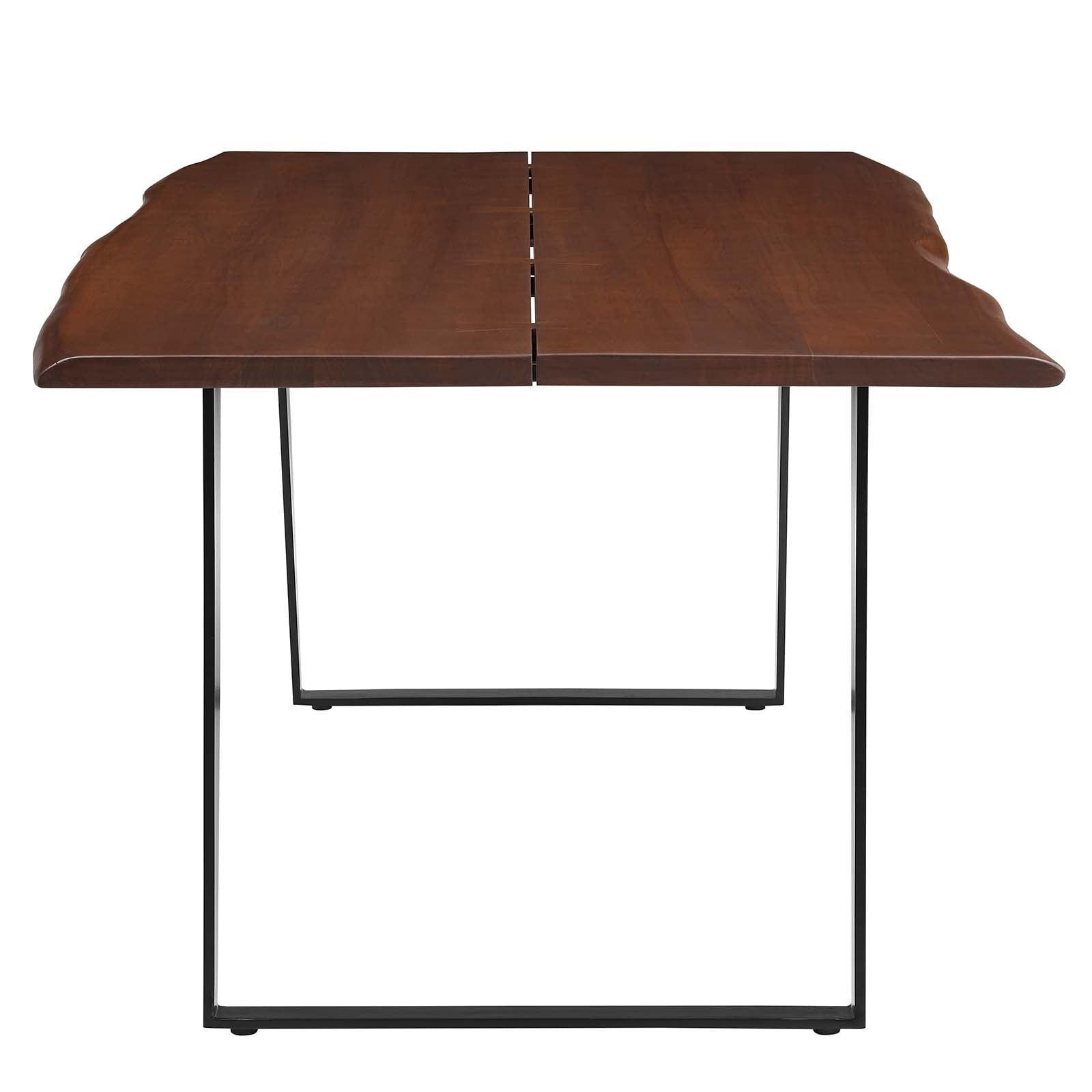 Modway Viggo 74" Live Edge Acacia Wood Dining Table FredCo