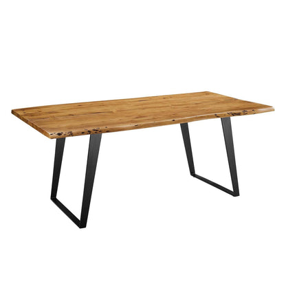Modway Viggo 74" Live Edge Acacia Wood Dining Table, EEI-6069 FredCo