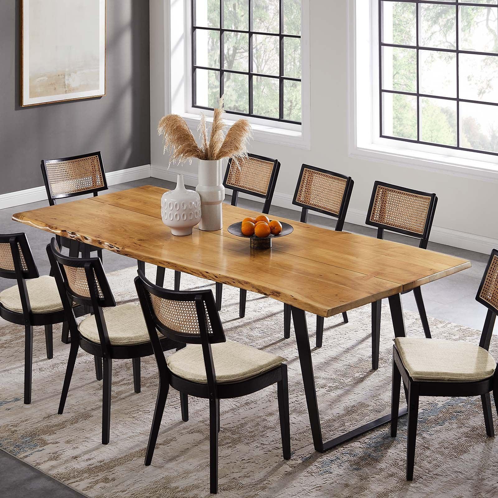 Modway Viggo 96" Live Edge Acacia Wood Acacia Wood Dining Table, EEI-6071 FredCo