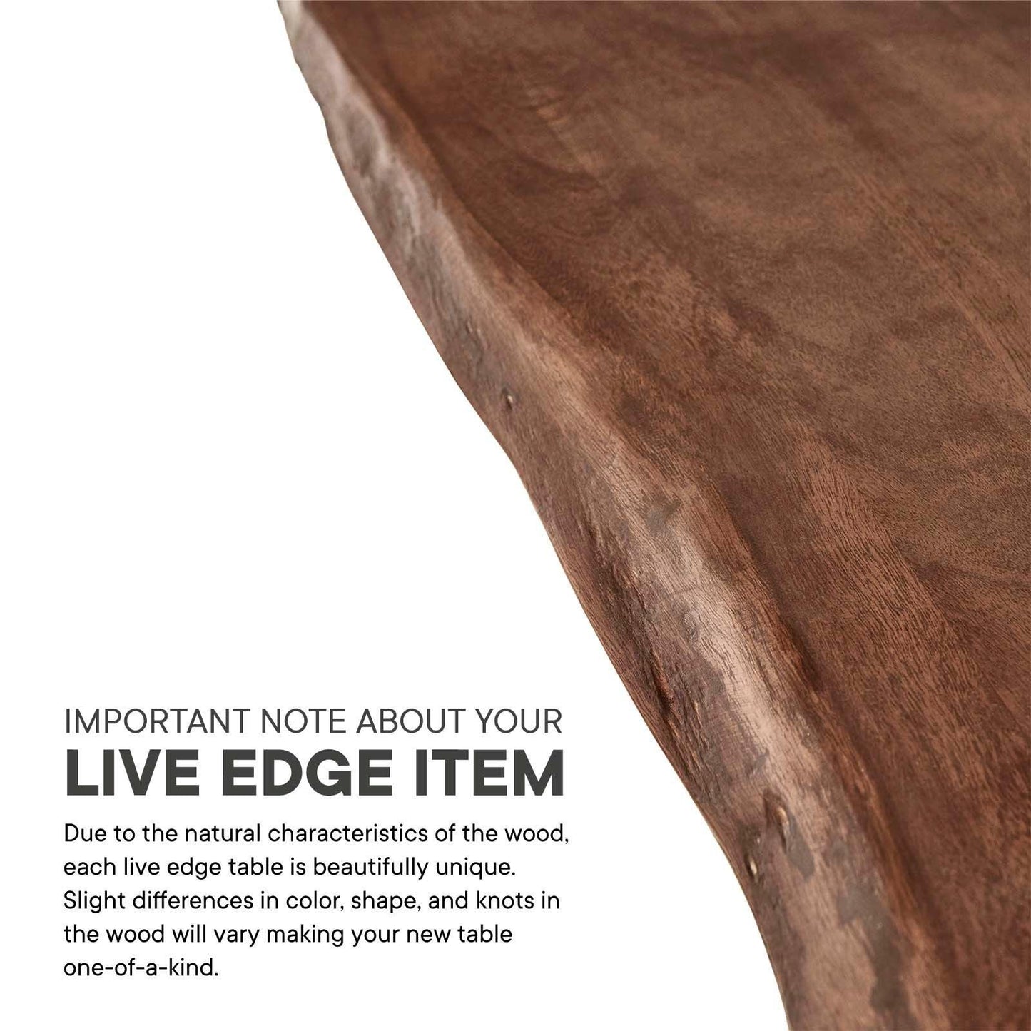Modway Viggo 96" Live Edge Acacia Wood Dining Table FredCo