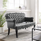 Modway Viola Chesterfield Button Tufted Loveseat Performance Velvet Settee FredCo