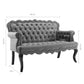 Modway Viola Chesterfield Button Tufted Loveseat Performance Velvet Settee FredCo