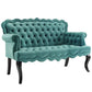 Modway Viola Chesterfield Button Tufted Loveseat Performance Velvet Settee FredCo
