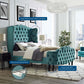Modway Violette Queen Tufted Wingback Performance Velvet Platform Bed FredCo