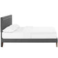 Modway Virginia Full Fabric Platform Bed with Squared Tapered Legs FredCo