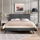 Modway Virginia Queen Fabric Platform Bed with Round Splayed Legs FredCo