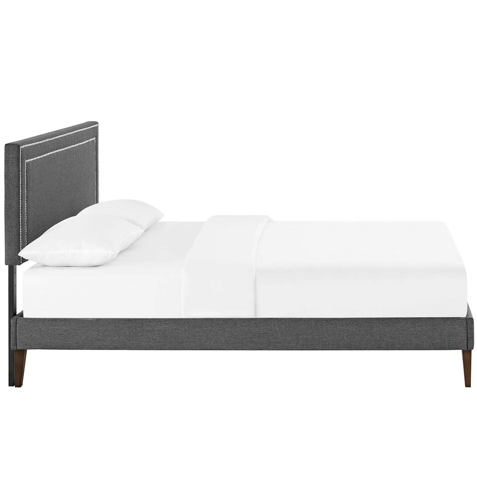 Modway Virginia Queen Fabric Platform Bed with Squared Tapered Legs FredCo