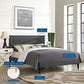 Modway Virginia Queen Fabric Platform Bed with Squared Tapered Legs FredCo