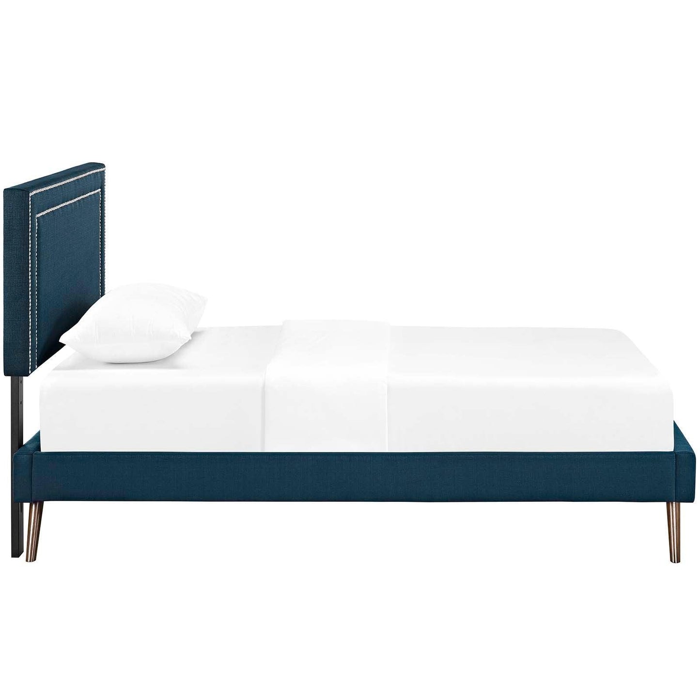 Modway Virginia Twin Fabric Platform Bed with Round Splayed Legs FredCo