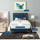 Modway Virginia Twin Fabric Platform Bed with Round Splayed Legs FredCo