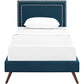 Modway Virginia Twin Fabric Platform Bed with Round Splayed Legs FredCo
