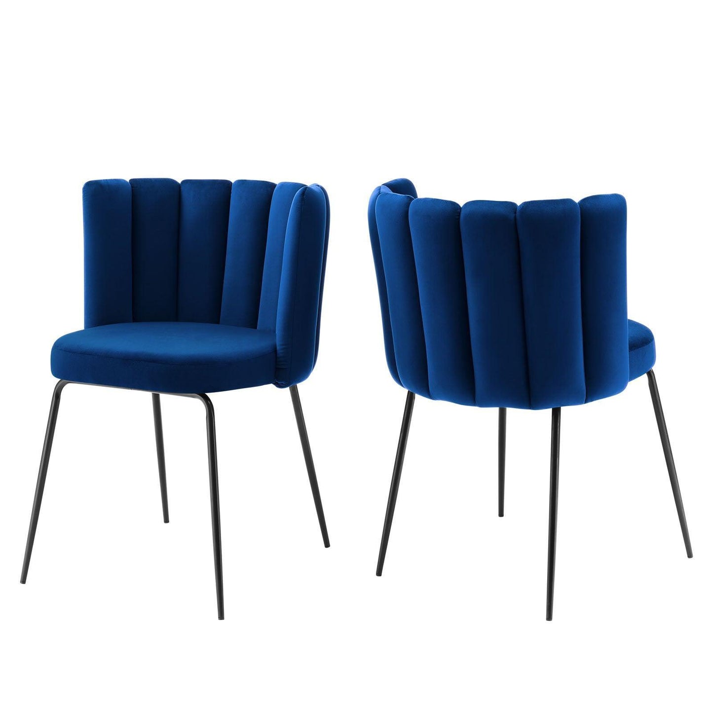Modway Virtue Performance Velvet Dining Chair Set of 2 FredCo