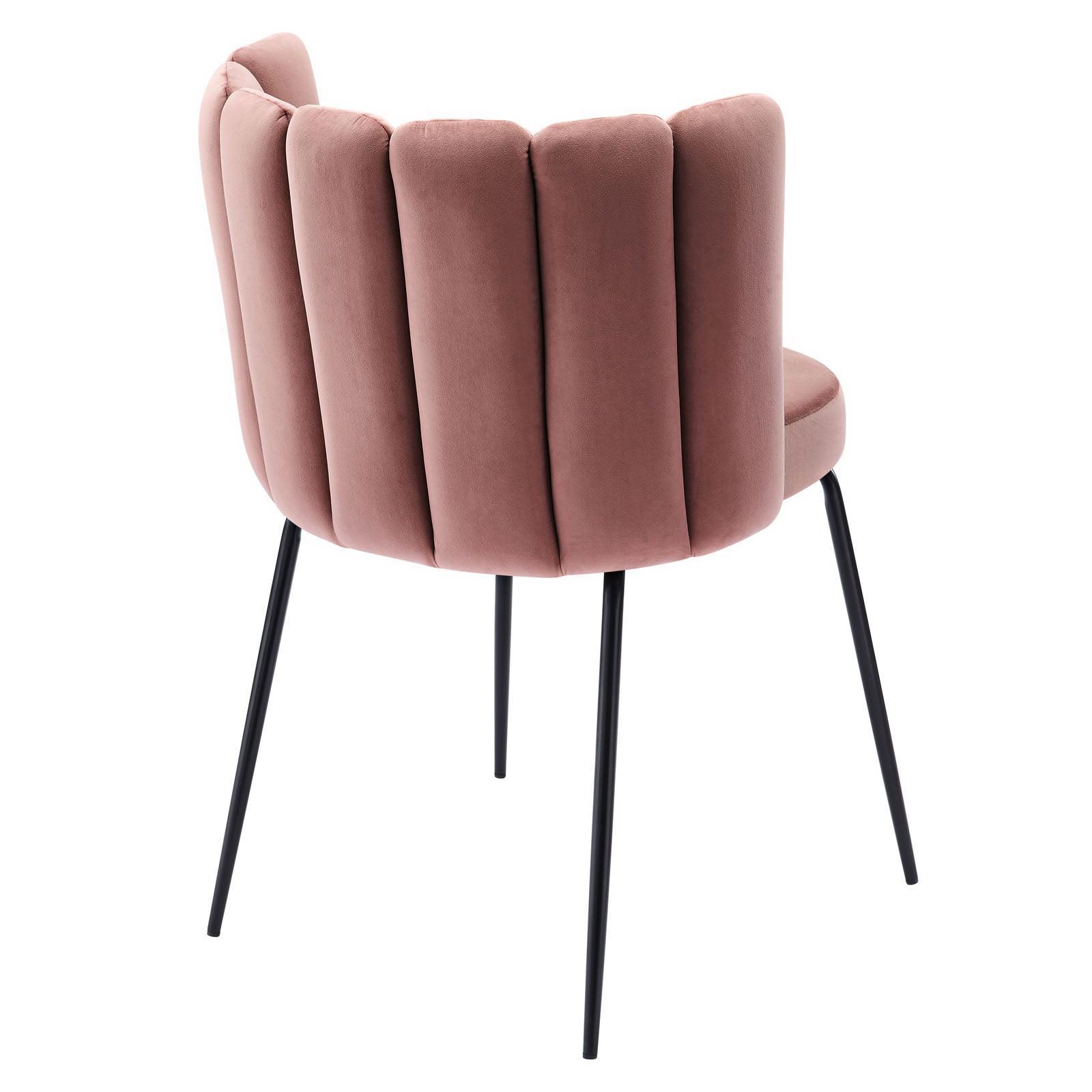 Modway Virtue Performance Velvet Dining Chair Set of 2 FredCo
