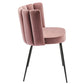 Modway Virtue Performance Velvet Dining Chair Set of 2 FredCo