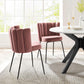 Modway Virtue Performance Velvet Dining Chair Set of 2 FredCo