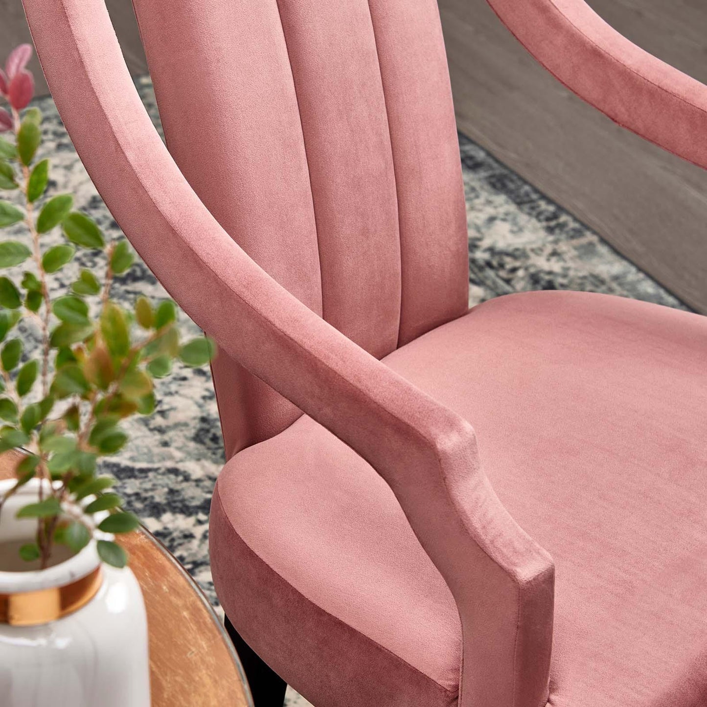 Modway Virtue Performance Velvet Dining Chairs - Set of 2 FredCo