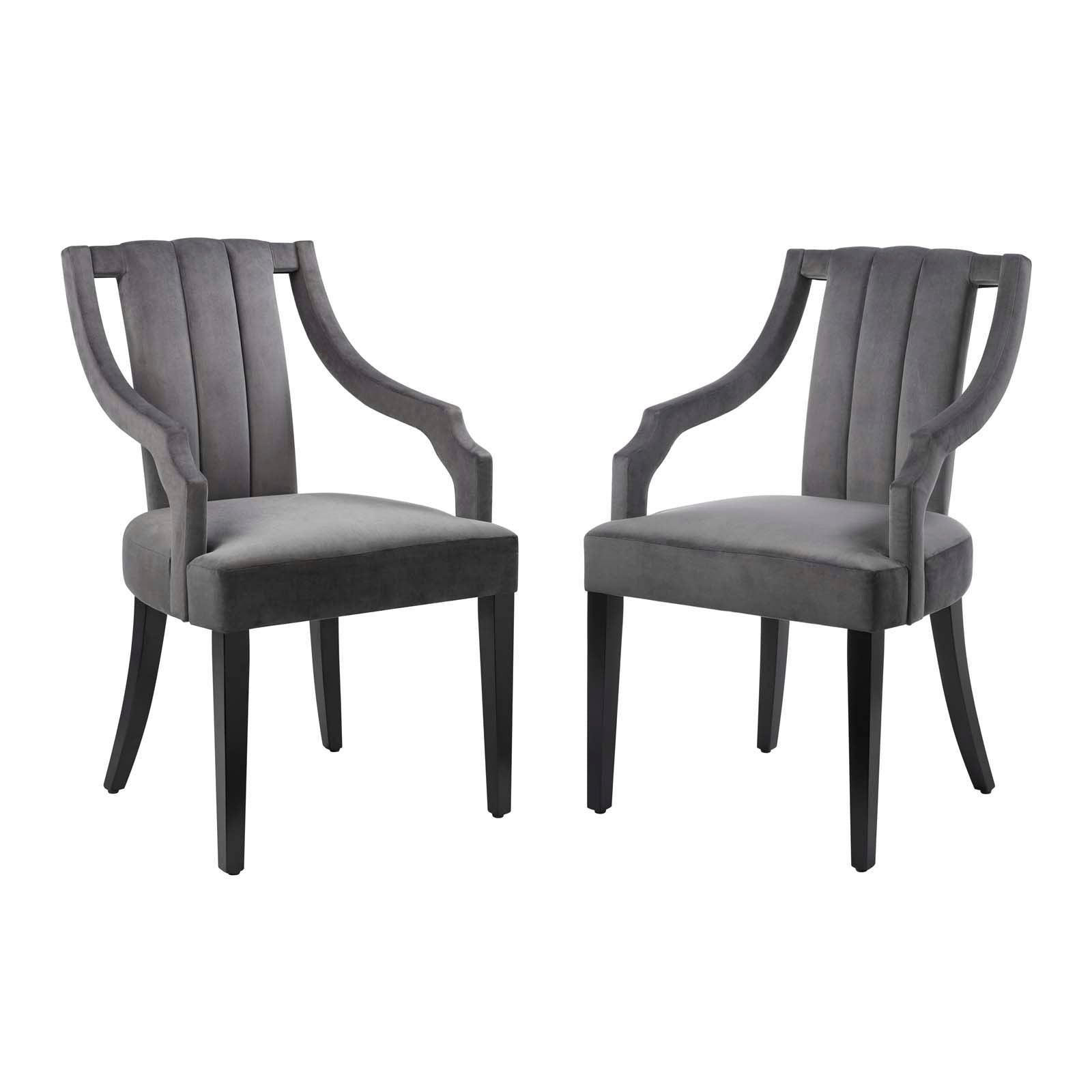 Modway Virtue Performance Velvet Dining Chairs - Set of 2 FredCo
