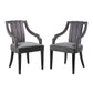 Modway Virtue Performance Velvet Dining Chairs - Set of 2 FredCo