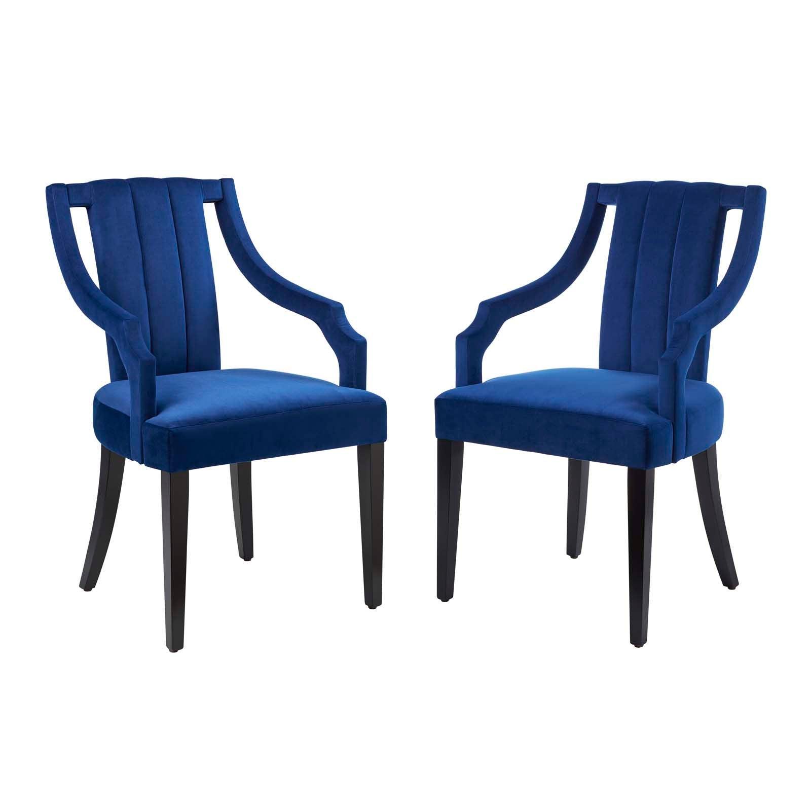 Modway Virtue Performance Velvet Dining Chairs - Set of 2 FredCo