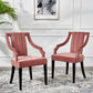 Modway Virtue Performance Velvet Dining Chairs - Set of 2 FredCo