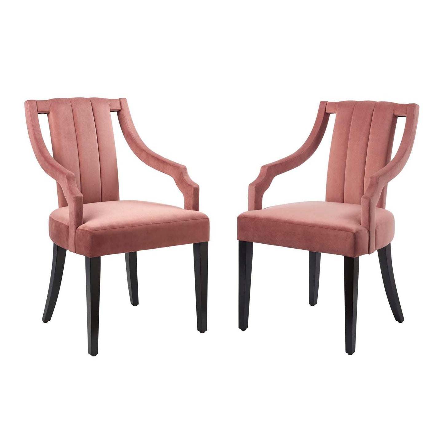 Modway Virtue Performance Velvet Dining Chairs - Set of 2 FredCo
