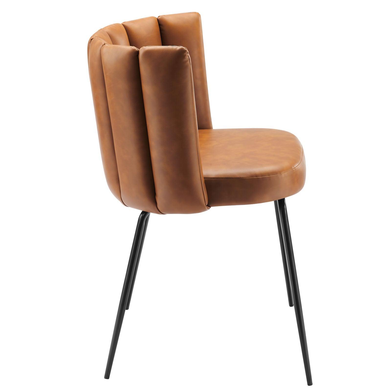 Modway Virtue Vegan Leather Dining Chair Set of 2 FredCo