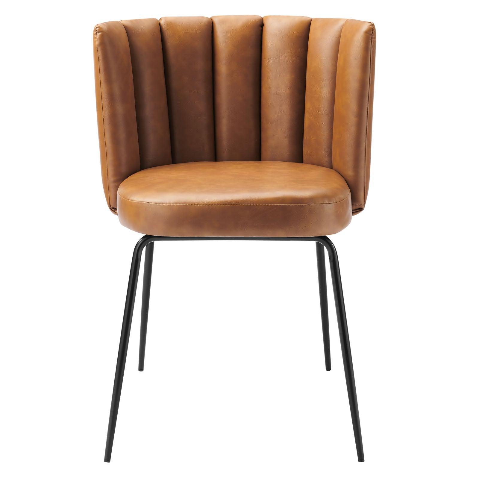 Modway Virtue Vegan Leather Dining Chair Set of 2 FredCo
