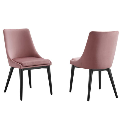 Modway Viscount Accent Performance Velvet Dining Chairs - Set of 2 FredCo